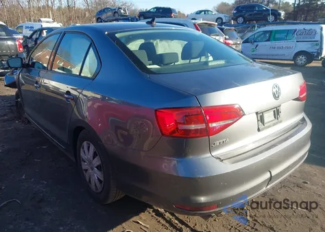 2015 Volkswagen Jetta 2.0L S из США, поврежденный, VIN 3VW2K7AJ7FM324469